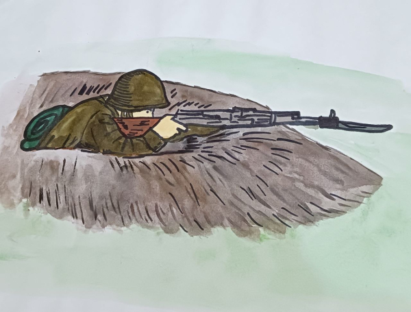 В бою