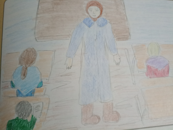 Ирина Ивановна на уроке