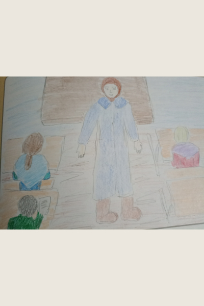 Ирина Ивановна на уроке